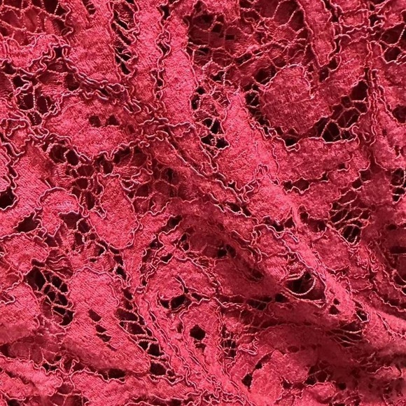 Adrianna Papell Red lace overlay pencil ruched sides sleeveless dress size 10 - Picture 6 of 8